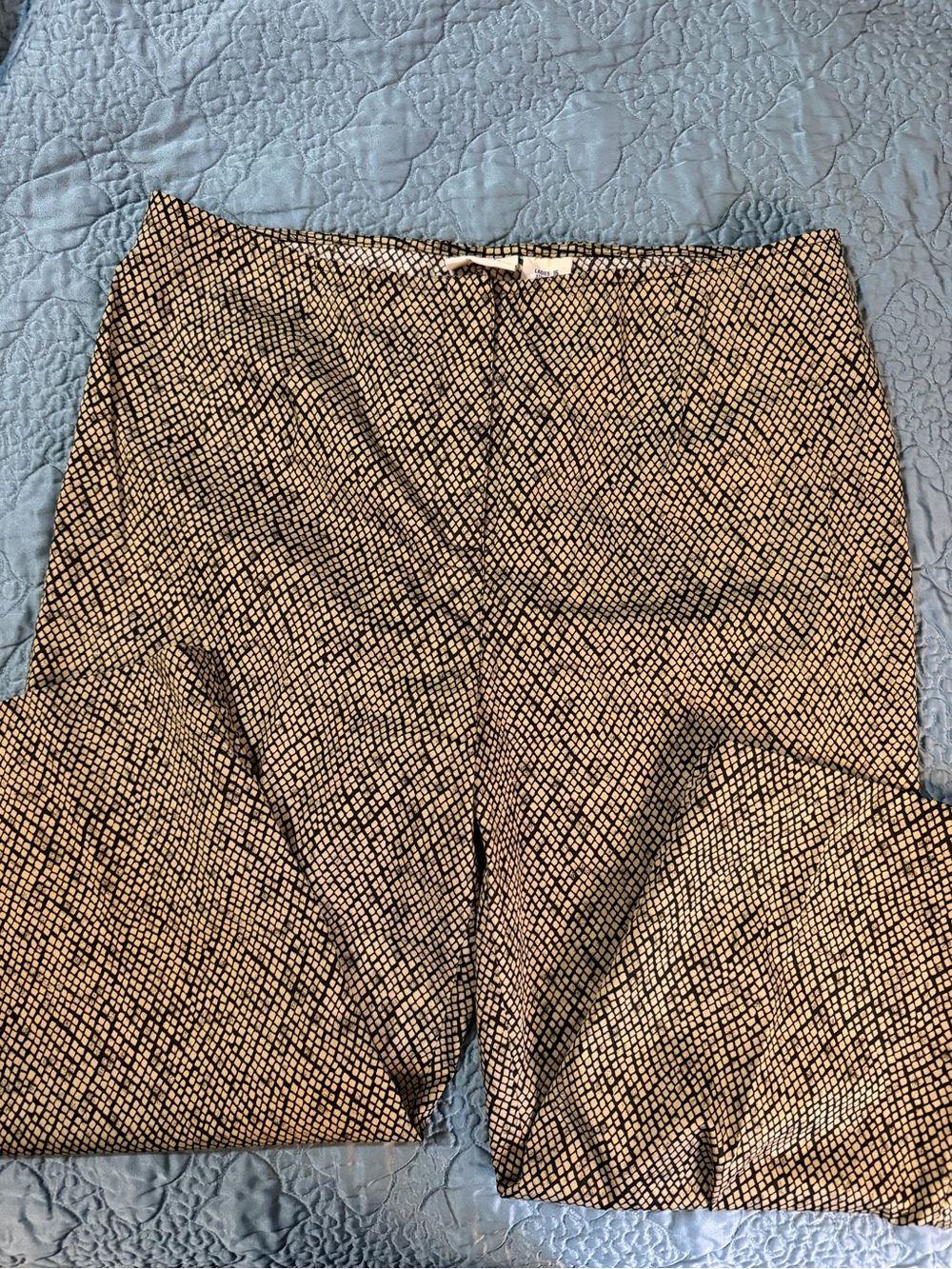Black and Cream snake print Wide Leg Pants